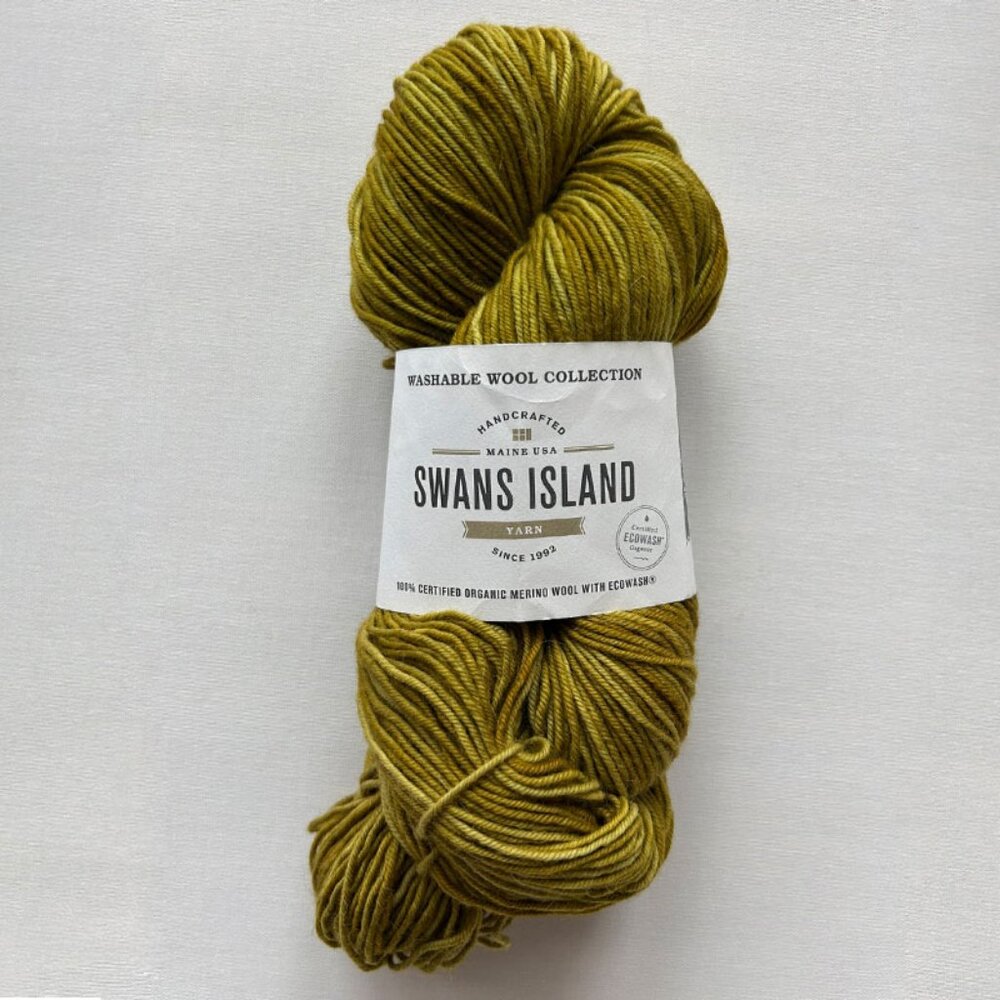 Swans Island Washable Wool, Color Pesto